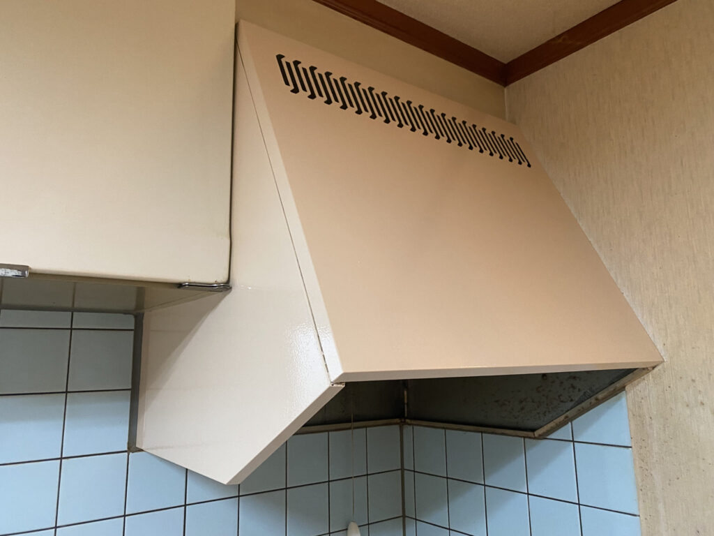 アパート　レンジフード塗装　大田原市